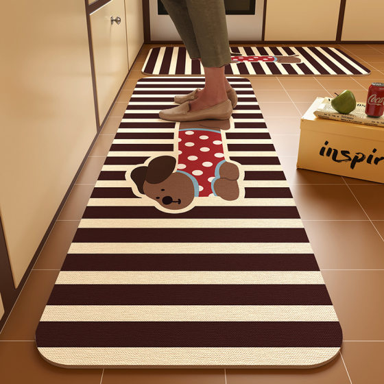 Dachshund kitchen floor mat door dirt-resistant household diatom mud floor mat absorbent quick-drying anti-slip mat a generation of hair