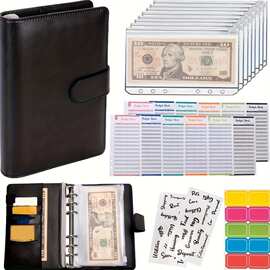 套装活页笔记本跨境a6马卡龙现金预算创意手账本活页夹亚马逊爆款