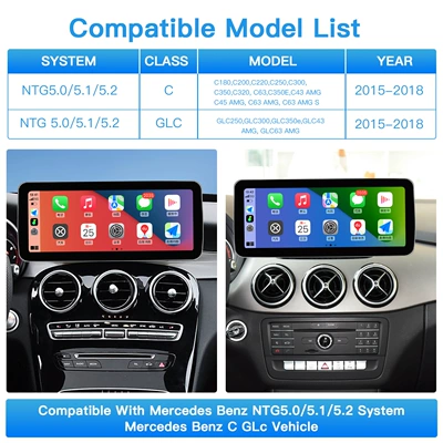 Applicable to Mercedes-Benz Simsiz CarPlay və Android Auto