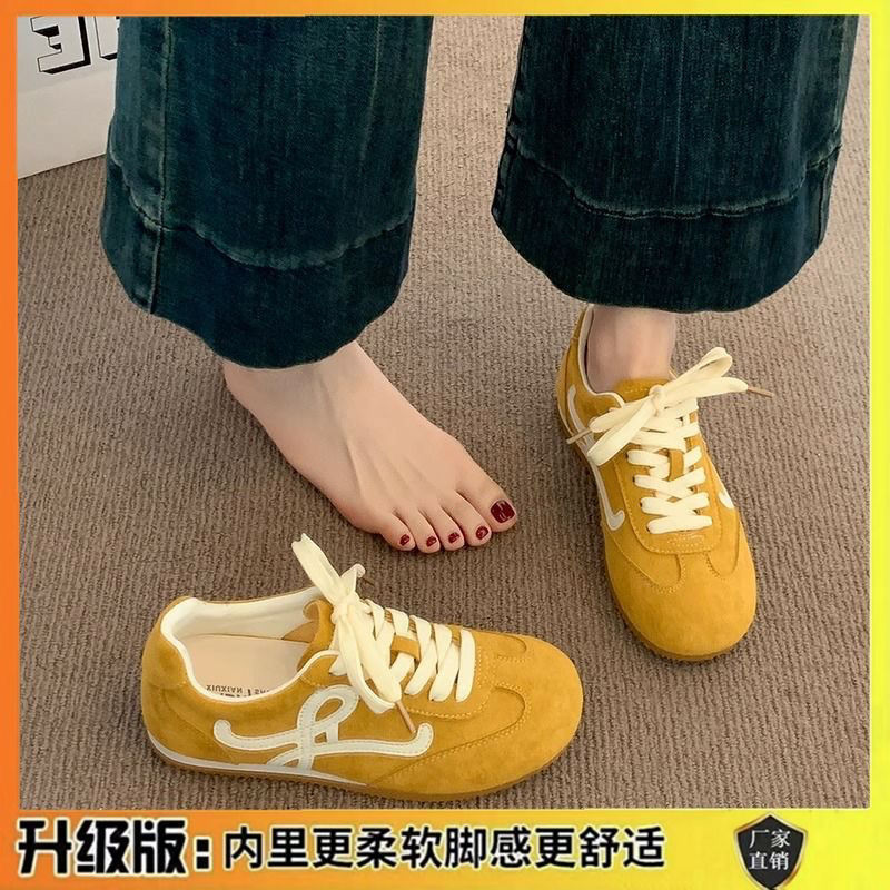 德训鞋女款2025新款春季百搭复古阿甘鞋平底女鞋子爆款运动休闲鞋|undefined