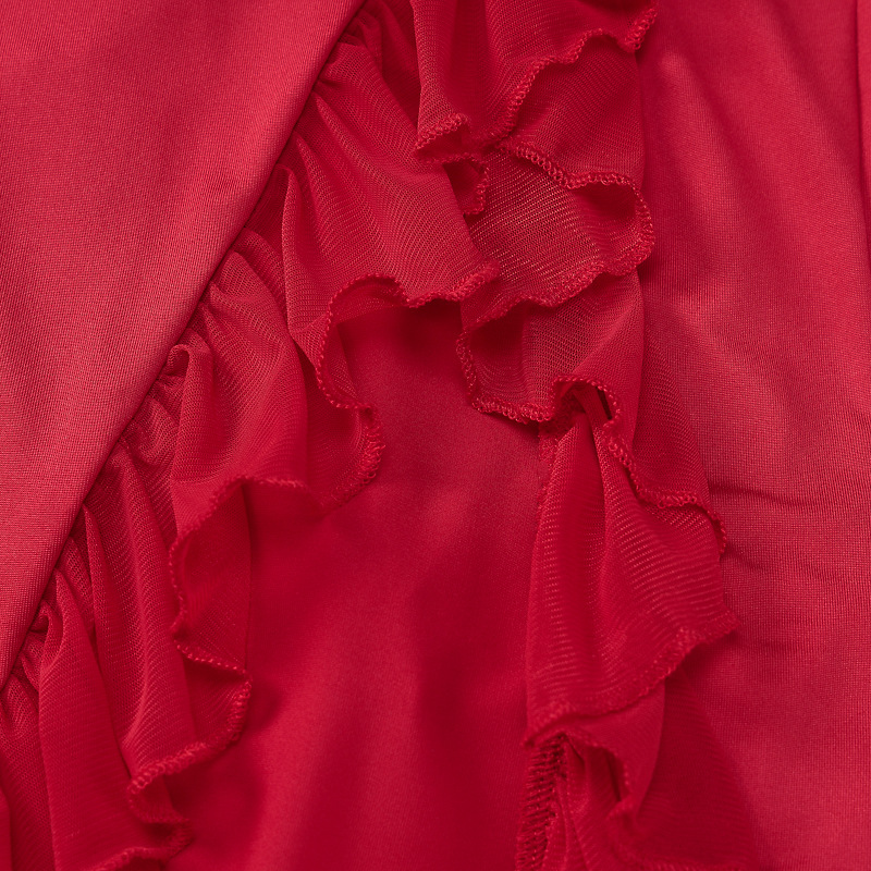 Title 18, Kadınlar için seksi fırfırlı elbise, yüksek yır...