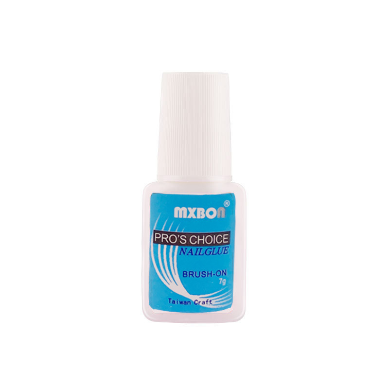 MXBON Taiwan nail glue blue label new glue with brush glue stick drill fake nail piece strong glue