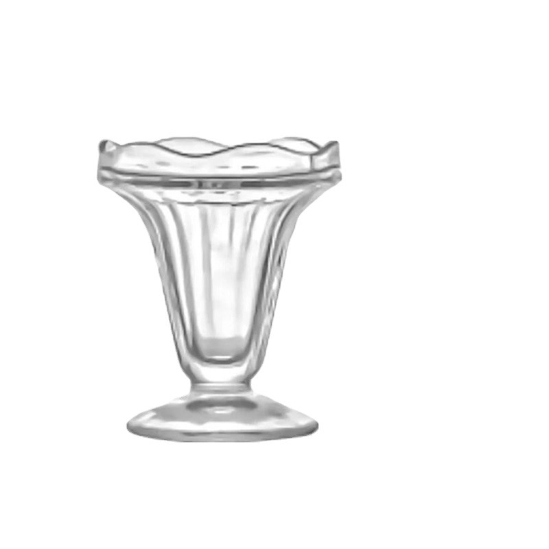 Taza de postre de vidrio alto Taza de pudín de helado Taza de yogur Taza de helado Batido de helado Taza de helado de bebida fría