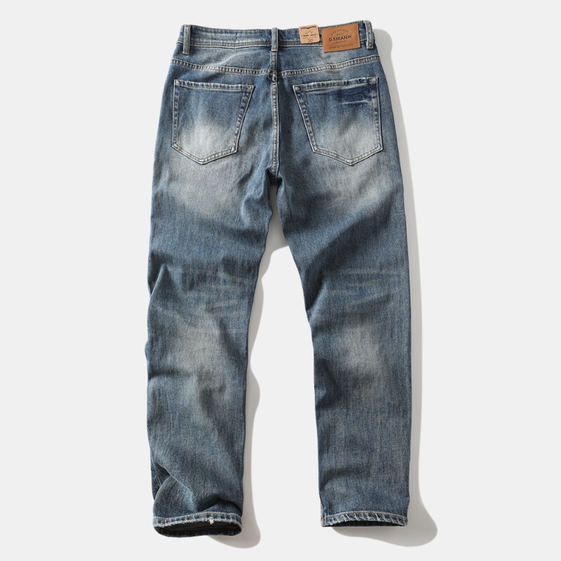 Heavyweight Vintage Selvedge Jeans Stretch Washed Distressed Japanese Straight-Leg Workwear Men's Casual Long Pants Ripped Trendy Heavyweight Vintage Selvedge Jeans Stretch Washed Distressed Japanese Straight-Leg Workwear Men's Casual Long Pants Ripped Trendy