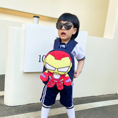 Cartoon Cute Kids School Bag Kindergarten Spider Dinosaur Dual Shoulder Bag 2022 Autumn New Preschool Bag