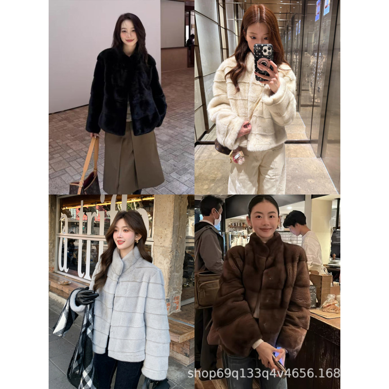 Yangchu Yundeng Imitation Velvet Environmentally Friendly Mink Fur Outwear Fur Women's Winter Fur Outwear 25 Winter New Style