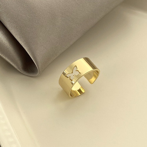 Foreign trade cross-border punk style couple ring men's and women's ring combination ins style butterfly fashion personalized index finger ring
