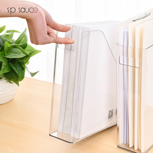Desk folder storage rack file box creative multi-column data file storage column file rack