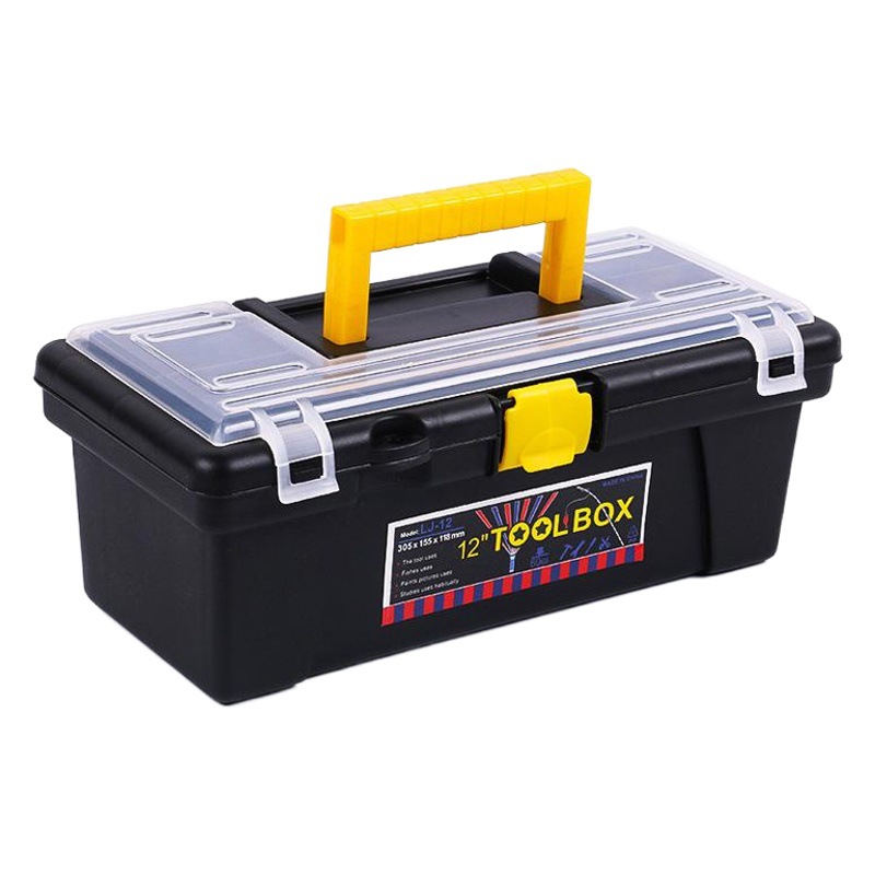 Pequeña caja de herramientas de plástico no tiene miedo de caer a casa caja de almacenamiento de coche caja de herramientas de hardware caja de almacenamiento portátil