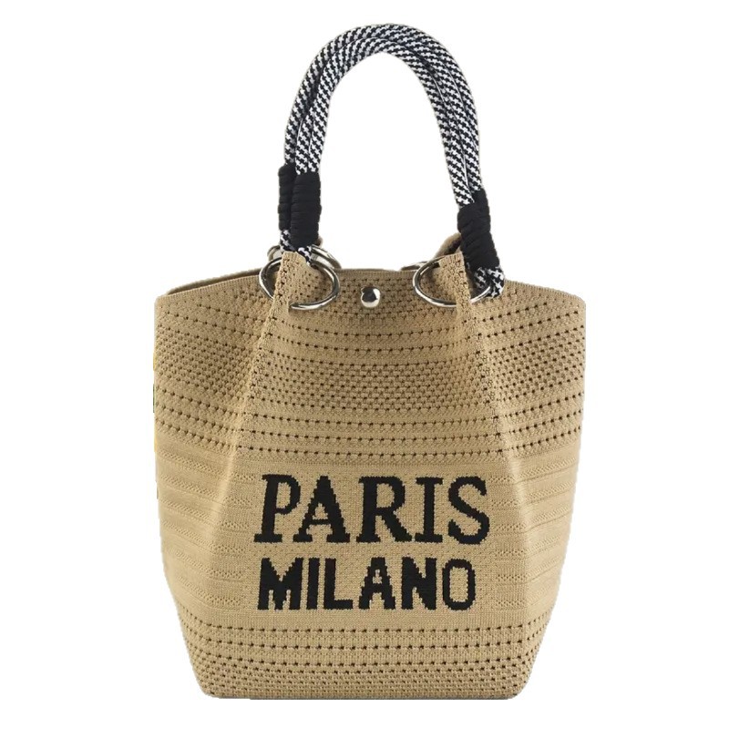 Transfronterizos bolsos de moda de punto exquisitos portátiles bolsas de balde de ocio de mujeres bolsas de almuerzo de estudiantes