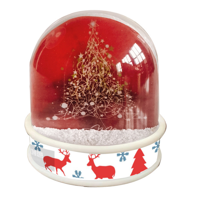 Christmas Eve gift souvenir holiday gift sticker PVC base snowball plastic photo frame Christmas Eve gift souvenir holiday gift sticker PVC base snowball plastic photo frame