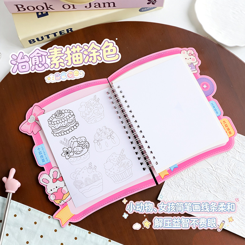 Libro Silencioso de Colorear DIY 2 en 1 de Papel