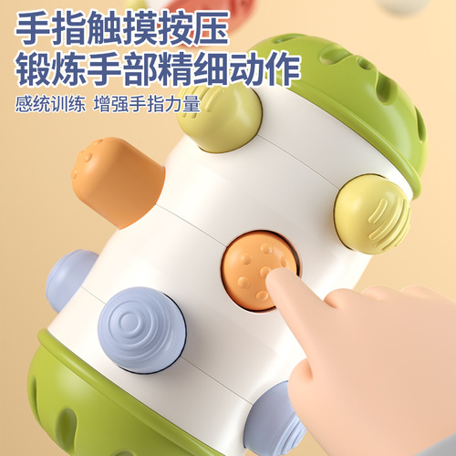 Montessori baby early education toys roller rolling push push push comfort hand grasping educational rattle cross-border toys