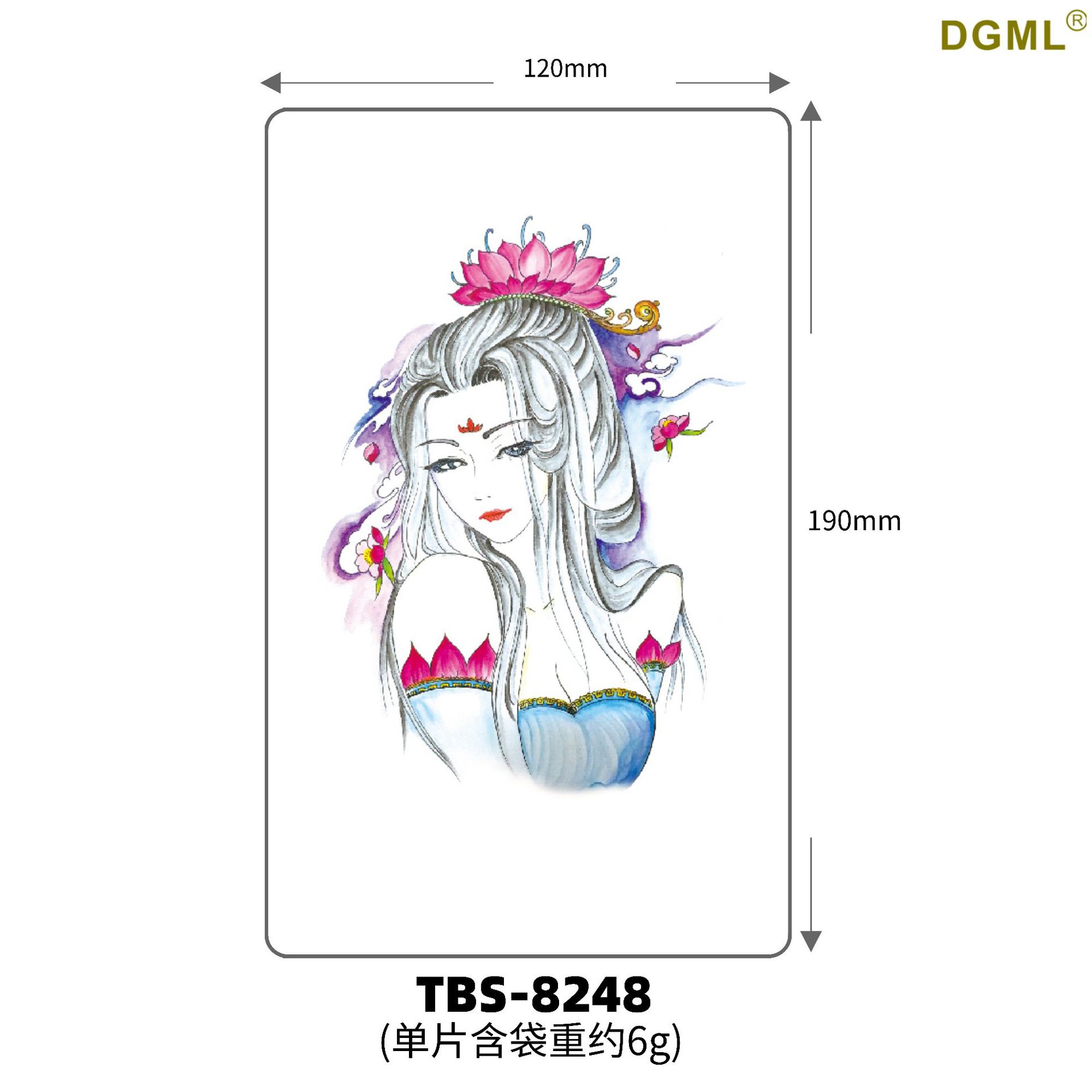 Pegatinas de tattoo se pueden fijar letras flor brazo tatuaje dibujos animados transfronterizo tatuaje pegatinas europeo y americano bronceado completo Volver al por mayor tatuaje