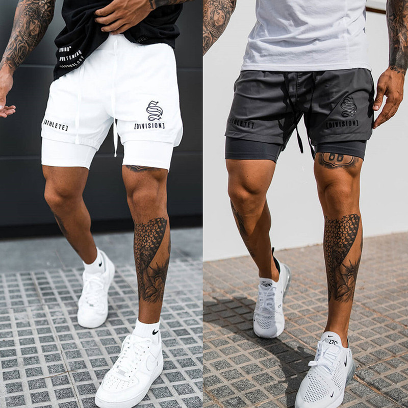 American double-layer shorts men's quick-drying high-elastic but knee basketball pants brothers breathable running anti-light shorts fashion brand American double-layer shorts men's quick-drying high-elastic but knee basketball pants brothers breathable running anti-light shorts fashion brand