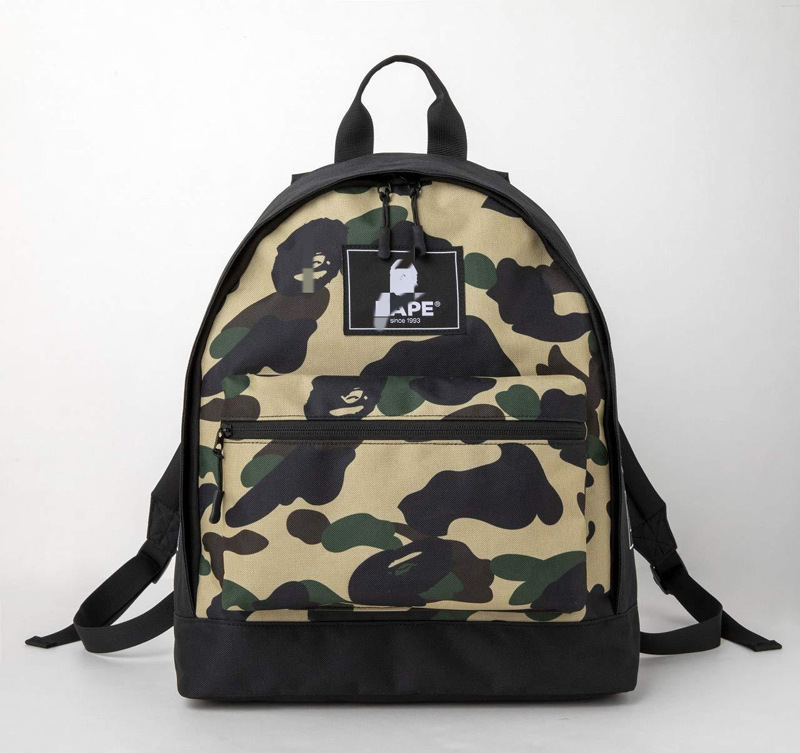 Japanese magazine ape head camouflage waterproof backpack unisex fashion simple schoolbag in stock Japanese magazine ape head camouflage waterproof backpack unisex fashion simple schoolbag in stock