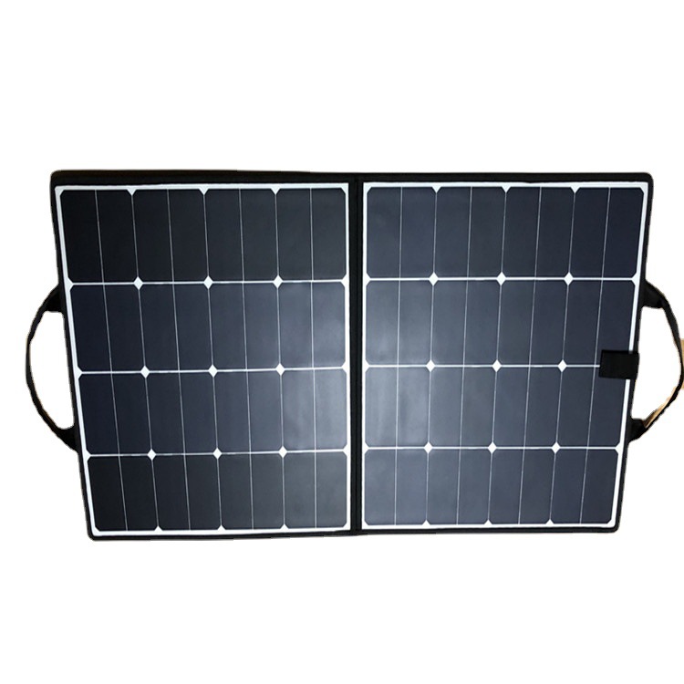 SUNPOWER太阳能板18V100W两折叠包 23%转换率柔性快充发电板