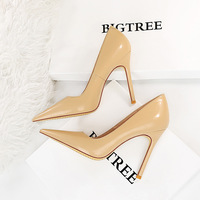 3169-5 retro European and American style simple thin heel super high heel shallow mouth pointed head sexy thin high heels women's shoes single shoes