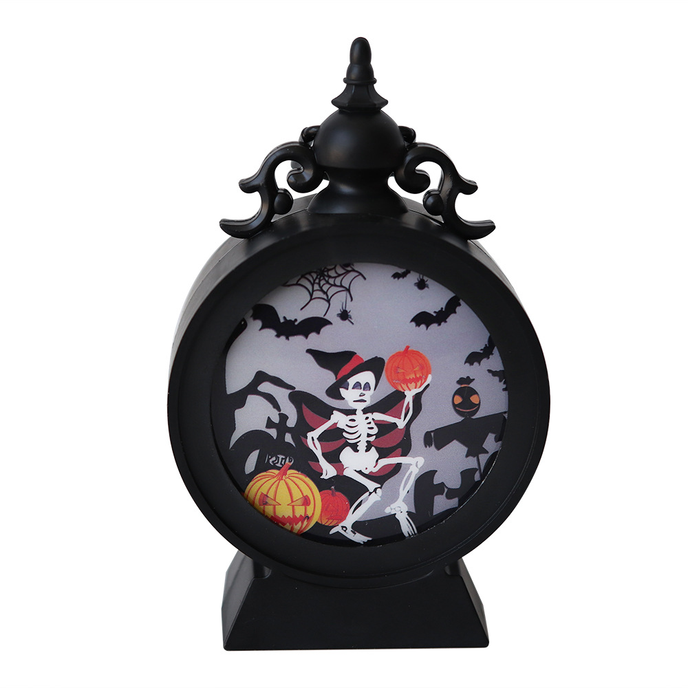 Lámpara de calabaza de Halloween decoración de fantasmas diabólica emoticones luces nocturnas atmósfera de terror decoración props led lámpara esqueleto