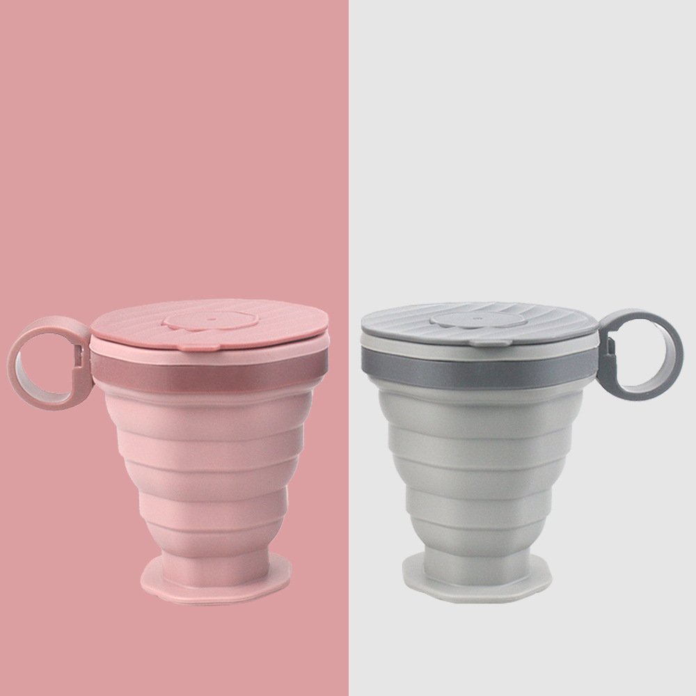 Nueva taza de silicona plegable portátil octogonal plegable taza de agua plegable retráctil taza portátil al aire libre