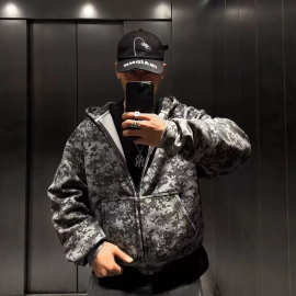 跨境潮牌mertra满印拉链开衫连帽卫衣美式复古街头嘻哈外套男女款