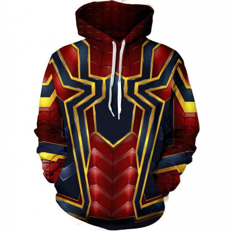 26 Halloween Anime Spider-Man Zipper Hoodie Men's New Era Black Spider 3D Digital Print Hooded Jacket 26 Halloween Anime Spider-Man Zipper Hoodie Men's New Era Black Spider 3D Digital Print Hooded Jacket