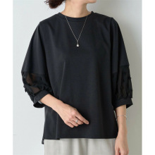 外贸女装2025春夏新品宽松气质短袖雪纺衫上衣打底衫拼接假两件套