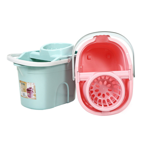 Household Swivel Handle Multi-functional Large Capacity Mop Bucket Plastic Foot Pump Dehydration with Wheels Cleaning Mop Bucket