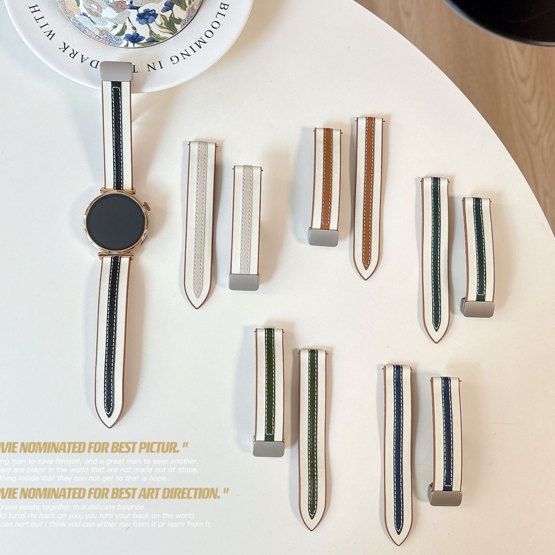 Suitable for Huawei Watch Gt6/5/4 Leather Strap Watch4/3Pro Soft and High-End Women's Silicone Wristband