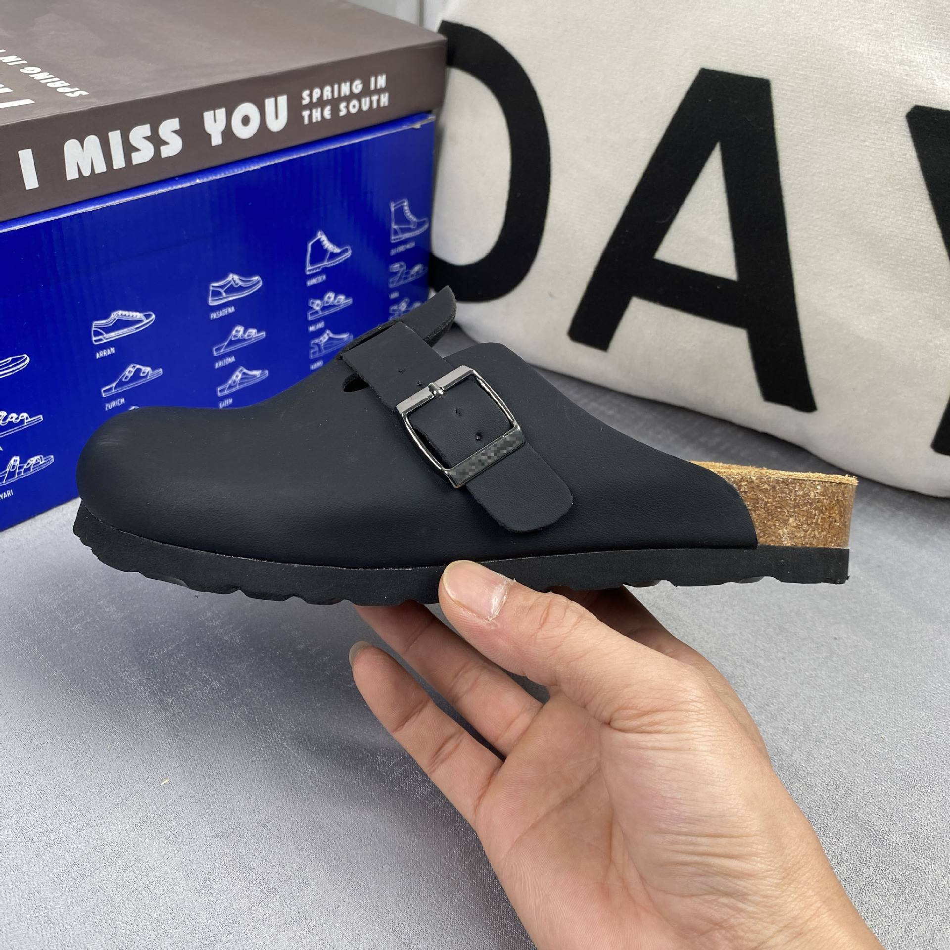 Dép đi trong nhà Birkenstock da thật đế dày Dép xỏ ngón Birkenstock đế dày dành cho nữ mặc ngoài lười Dép lười da thật Giày Birkenstock