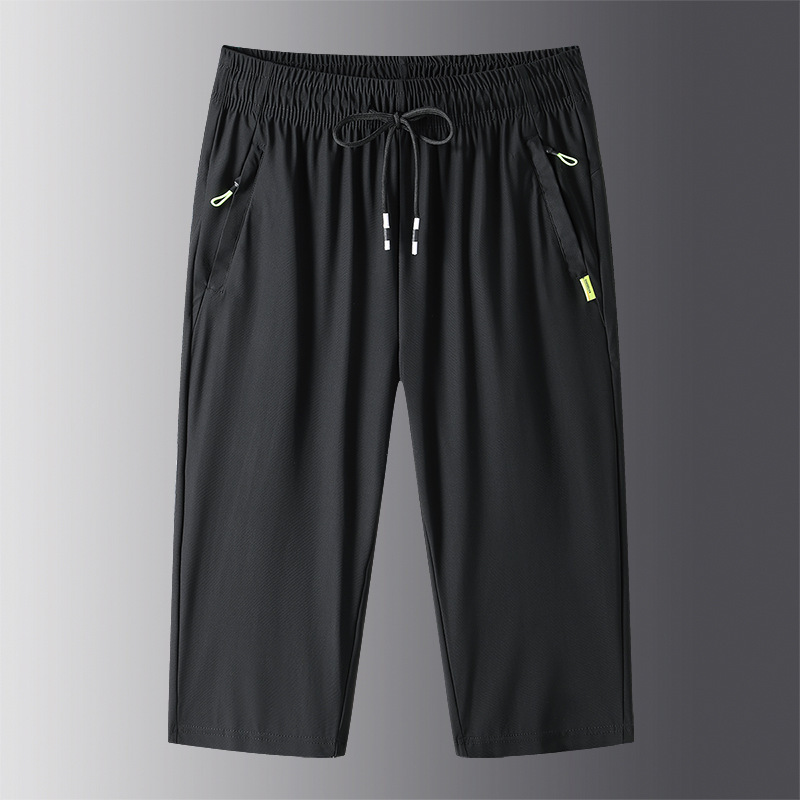 Men's Summer Thin Shorts for Outdoor Wear, Loose Fit, Plus Size, Quick-Dry, Genuine Boxer Style with Elastic Cuffs, Live Broadcast Quality