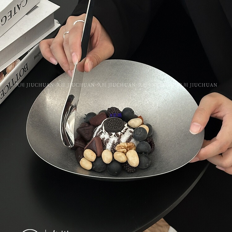 High-Looking Yogurt Bowl, Stainless Steel Bowl with Spoon, Cereal Bowl, Oatmeal Bowl, Greek Fruit Bowl, Salad Yogurt Bowl