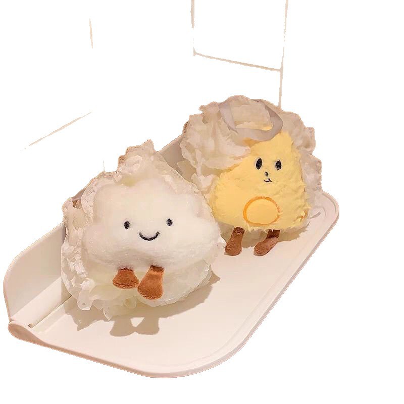かわいいレースチーズ発泡バスボール、柔らかく肌に優しいバスフラワー、背中こすりバスタオル、バスボール漫画|undefined