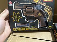 新款消音左轮砸炮枪全金属火炮砸响枪1:2.05不可发射儿童玩具模型
