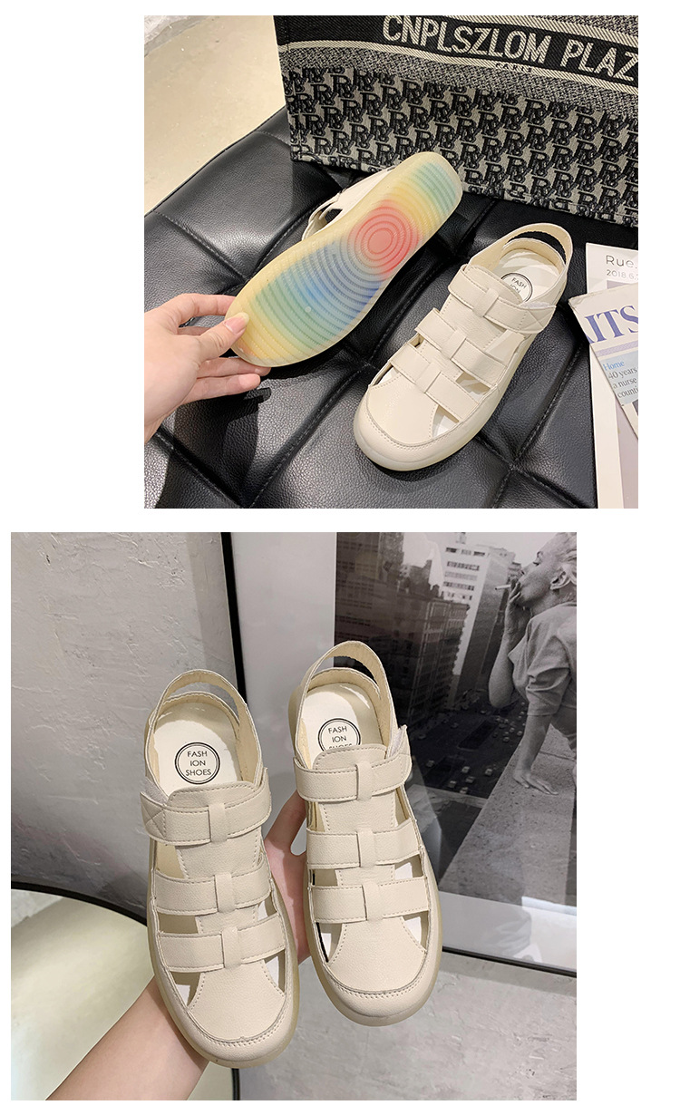 simple rainbow bottom hollow shoes NSZSC60506