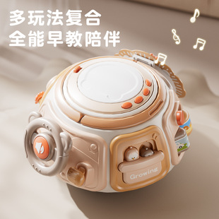 Children's Multifunctional Hand Clap Drum Hexahedral Baby Clap Drum Baby Early Education Educational Toy Polyhedral Educational Box