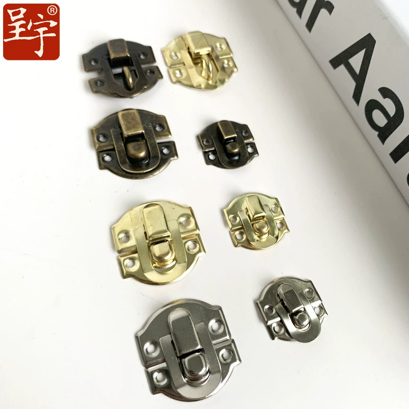 Chengyu Small Wooden Box with Lock & Accessories - Compact 2.9x2.7x0.4 cm, 0.004 kg, Multiple Styles
