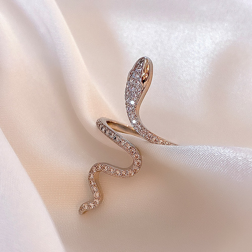 Snake Design Ring for Women, Unique and Personal Style, Open Finger Ring, Light Luxury, Influencer Style, Instagram Trendy, Cute