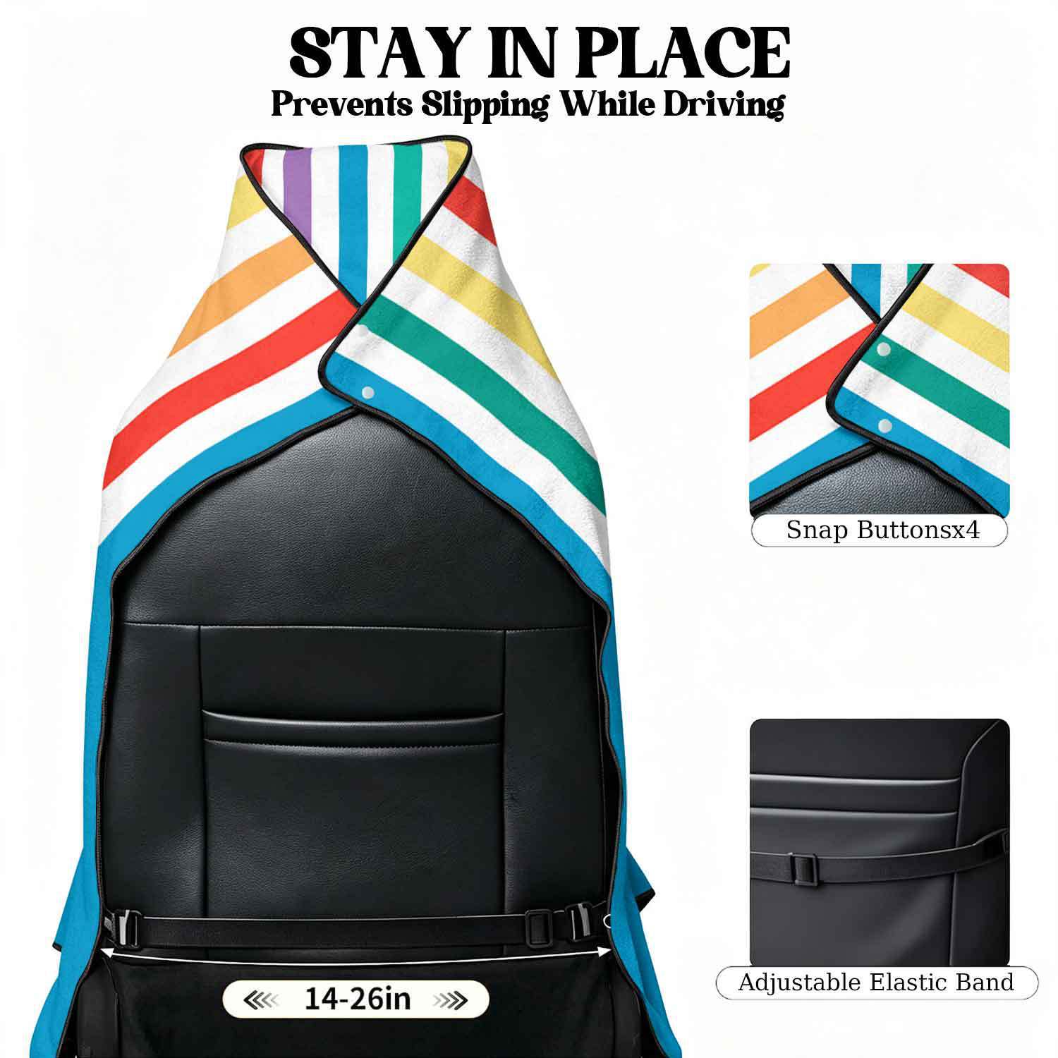 Geometric Bath Towel Car Seat Cover 2-in-1 Microfiber Outdoor Beach Car Dual-Use Universal Seat Cushion