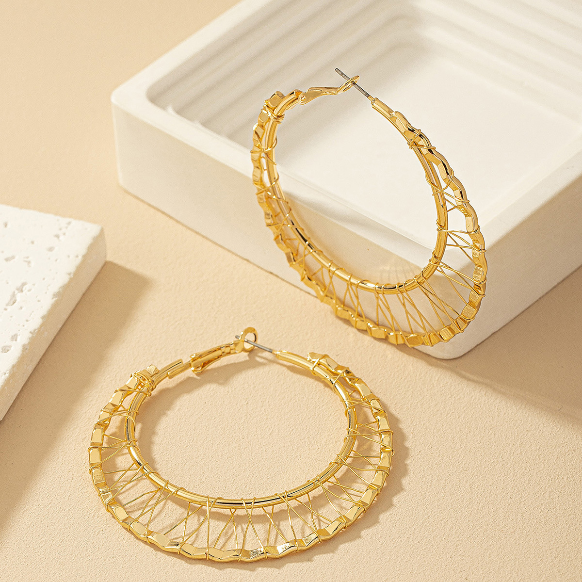 Women's Gender Plating Design 1 Pair Retro Modern Style Geometric Plating Alloy Earrings