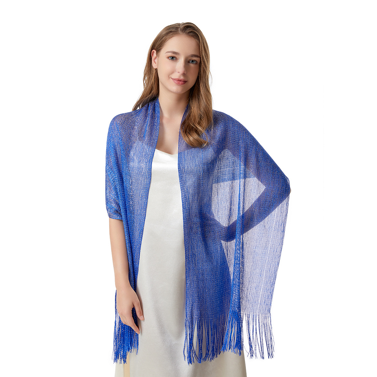 Women's Fashion Solid Color Polyester Tassel Shawls display picture 7