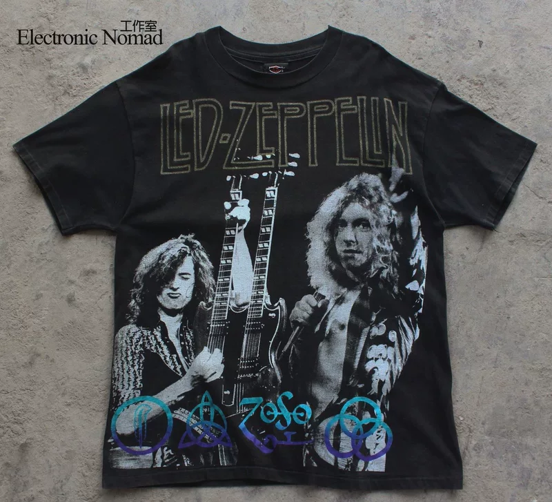 EN вымытая мастер Led Zeppelin рок-группа Zeppelin футболка с коротким рукавом 210 г