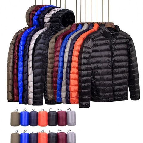 Clearance Autumn and Winter Light Down Cotton-padded Jacket Men's Short Vertical Collar Hooded Young and Middle-aged Light Thin plus size Jacket