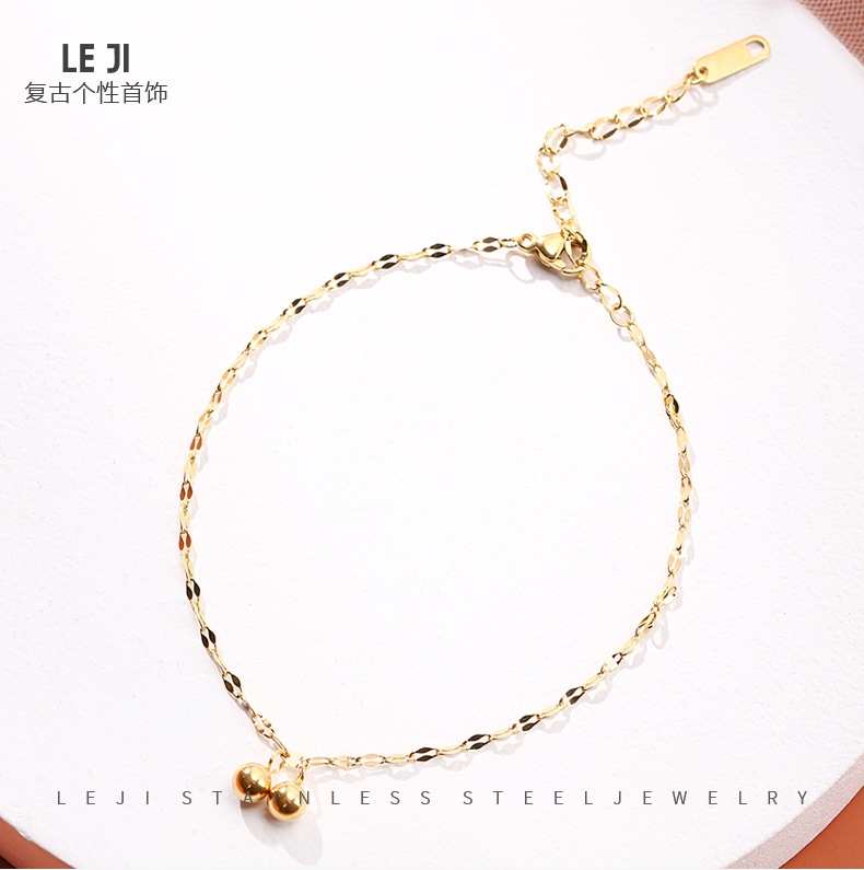 JL-0114: cuentas de la suerte elegante oro