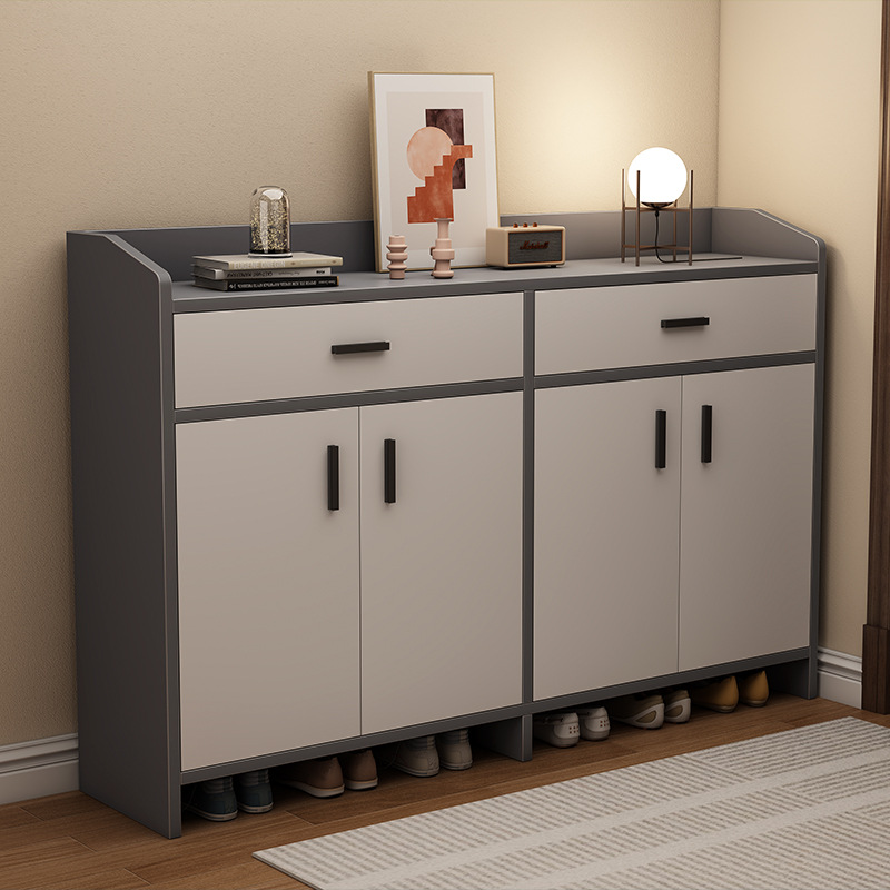 puerta de zapato doméstica de gran capacidad puerta de entrada armario de almacenamiento pasillo balcón armario de almacenamiento económico rack de zapatos