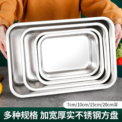 ステンレス製角型洗面器、厚く深めの食堂蒸しライスプレート、蓋付きステンレス製角型プレート、大型ステンレス製猫トイレ
