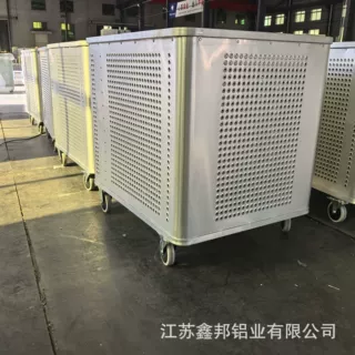 江苏鑫邦铝业 源头工厂 铝合金周转车 带盖带轮 车间物料转运箱