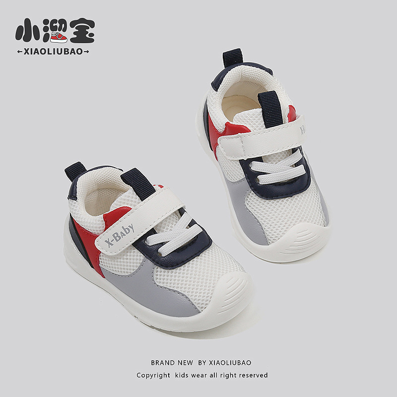 Entrega de una pieza zapatos funcionales para bebés zapatos para niños pequeños zapatos casuales para niñas zapatos de malla para niños de primavera y otoño transpirables antideslizantes de fondo suave