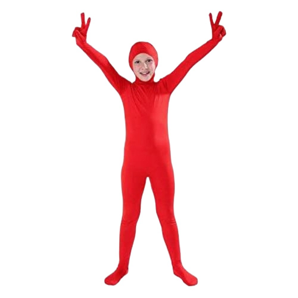 Mono ajustado transfronterizo con diseño que expone el rostro, nuevo estilo, color liso, traje de cuerpo entero para baile, cosplay, Halloween, venta al por mayor