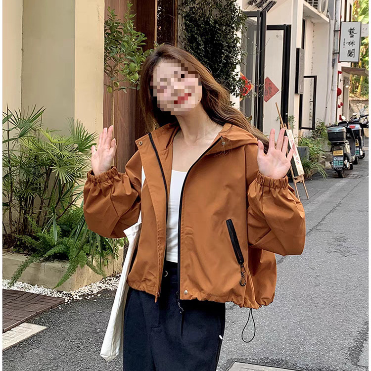 冲锋衣外套女春秋短款2025新款宽松休闲设计小香风蝙蝠袖夹克上衣|undefined